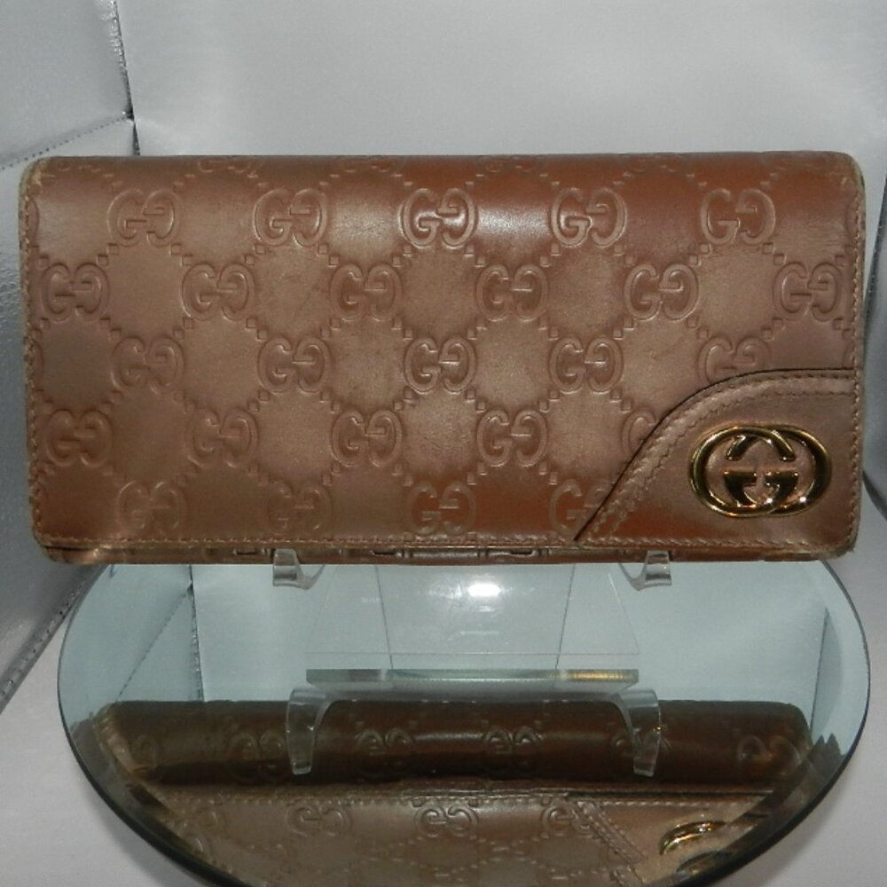 Limited Edition Gucci Guccissma Rose Gold Continental Wallet Hawaii Exclusive